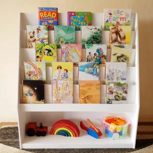 BOOK DISPLAY WITH LOW SHELF