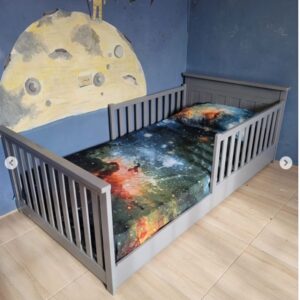 Crib to Twin Sized Floorbed with Side Rails