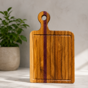Edge Grain Teak & Purple Heart Paddle