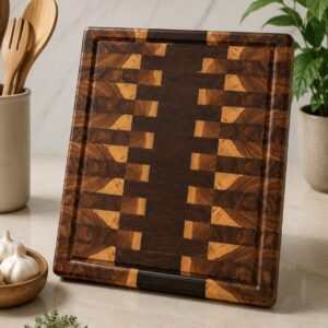 End Grain Teak Cutting Board