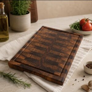 End Grain Teak Cutting Board